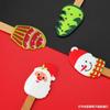 Novo Produto Transfronteiriço Espátula de Silicone de Natal Mini Espátula para Bolo de Creme Cabo de Madeira Cola Conjunto de Ferramentas de Confeitaria