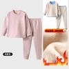 Otoño e Invierno Nuevo Traje Cálido sin Huesos con Forro Polar de Color Transparente para Niños Ropa y Pantalones de Otoño para Niños Ropa Gruesa para el Hogar para Bebé
