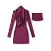 Elegante y con Estilo Vestido Ajustado con Nudo Retorcido para Mujer, Moderno y Versátil, Vestido Bodycon que Favorece la Figura, Vestido Básico Sexy