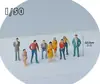 Cena Boneca Pequena Modelo Mini Colorido Personagem Miniatura Minifigura Mesa de Areia de Construção Ornamentos de Paisagismo Material DIY