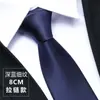 Corbata con Cremallera Formal de Negocios para Hombres para la Boda del Novio de las Mujeres Rayas Azules Negro Delgado Personas Perezosas Fácil de Jalar