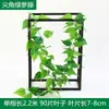 Decoración de Hojas de Potos de Mimbre Sintético Cubierta Falsa Plantas Verdes Embellecer Flor de Enredadera Cubierta de Conducto de Tubería de Agua Aire Acondicionado Hojas Verdes Flores