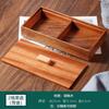 Bandeja Portátil de Madera de Nogal con Cuatro Compartimentos para Uso Doméstico, Bandeja Dividida para Snacks de Madera Maciza, Caja de Dulces de Madera, Caja de Frutos Secos