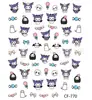 Pegatinas Calcomanías para Uñas Portátiles Panda Mariquita de Siete Estrellas Tortuguita Colección Linda Cuadrícula Completa Linda Pegatinas para Uñas DIY