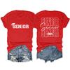 Amazon ebay estação independente camiseta casual Sênior 2025 Sênior manga curta estampada dupla face personalidade