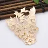 Nuevo material para horquilla de mariposa de cobre fundido para joyería DIY, accesorios de utilería hechos a mano de película antigua, 53*68 mm