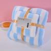 Coral lã listrada absorvente conjunto toalha toalha de banho toalha de secagem rápida atacado Two-Piece Gift Set para homens e mulheres Conjunto diário de casais