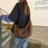 Bolsa Casual Leve Formato Bolinho Feminina 2026 Nova Moda Outono Escola Trabalho Ombro Único Bolsa Transversal Grande Capacidade