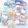 NOTA PARA pegatinas troqueladas escribibles Serie Diario Gato Plano Pegatinas de etiquetas coreanas simples y lindas para agenda