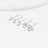 Base para pendientes de perla con pasador de plata s925, base redonda para pendientes con bandeja chapada en oro de 18K, accesorios para pendientes DIY, pasadores de pendientes personalizados A64