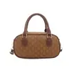 Bolso de mano con estampado retro, diseño clásico de bloques de color, bolso de hombro versátil, material de PU, adecuado para ir al trabajo, bolso tote, bolso cruzado de comercio exterior para mujer