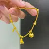 Pulseira de Urso Cartoon Dourado Gordinho Exquisita Leve Luxo Elegante Design de Nicho Moda Retrô Pulseira de Alta Qualidade