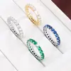 Anillo Brillante de Circonita Exquisito y Sencillo Transfronterizo con un Toque de Alta Gama, Moderno y Versátil, Venta Directa del Fabricante
