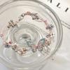 Pulsera de cuerda de mano de mariposa con flores, exquisita y dulce, de alto valor, novedad de verano 2024, tejida a mano, pequeña joyería fresca al por mayor