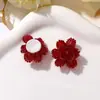 Brincos de Camélia de Cristal de Camada Dupla Inspirados em Chanel Estilo Coreano, Acessórios de Orelha, Presilhas de Cabelo, Patches para Sapatos e Roupas
