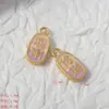 Inteligente e inteligente etiqueta de oro arena pulsera morada de la suerte colgante joyería material para manualidades accesorios al por mayor