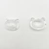 Caneta de Acrílico Transparente com Contas de Gato Pintada à Mão Base de Contas Buraco Reto Atravessado Acessórios Estéreo DIY Feitos à Mão de Desenho Animado