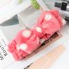 Diadema de Terciopelo Coral Estilo Coreano con Lazo para Lavar la Cara para Mujer Diadema de Felpa Linda para Lavar la Cara Diadema de Color Puro Accesorios para el Cabello