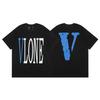 Camiseta deportiva informal de manga corta con estampado en V grande de VLONE, marca de moda transfronteriza europea y americana de 2024, para hombres y mujeres.