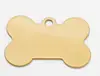 Comércio exterior venda quente aço inoxidável cor natural tag de cachorro padrão pet osso de desenho animado acessórios de joia