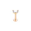 Aço Inoxidável 316L 100% Aço Inoxidável Fundido Piercing de Lábio Olho de Cavalo Joia para Piercing 1.2 Rosca Interna 1.0 Piercing de Orelha Rosqueável