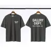 Camiseta Americana de Manga Curta Gallery Dept Classic Letter Slogan Básico Estampa LOGO 100% Algodão