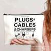 Bolsa de Cosméticos de Lino Impermeable con Impresión a Doble Cara para Posicionamiento, Bolsa de Almacenamiento para Cables de Datos, Bolsa de Almacenamiento para Cargadores