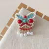 Nova Série de Presilhas Azuis Esmaltadas Estilo Chinês com Padrão de Nuvens Antigas e Franjas, Presilha Lateral, Acessório de Cabelo Estilo Chinês Tradicional, Presilha Jacaré, Presilha para Franja