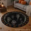 Alfombra Redonda de Felpa de Cristal para Piso, Trampa Visual 3D de Halloween, Alfombra con Ilusión de Espiral de Celebridad de Internet, Felpudo para Decoración de Festival en Sala de Estar