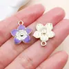 20 Estilos de Colgantes de Aleación con Esmalte Morado en Forma de Pluma, Corazón, Rosquilla para Collar, Pulsera, Llavero, Accesorios de Joyería DIY