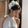 [Lado de la Falda de Ballet] Crema Satén Rayas Azules Tocado para la Cabeza de Mujer Hermoso Cuerda para la Cabeza Marubeni Círculo de Cabello Cayendo de Princesa
