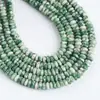 Piedra Natural Ábaco Punto Verde Cuentas Sueltas Cuentas Rueda Cuentas Espaciadoras Cuentas Planas Cuentas Redondas Accesorios para Joyería DIY Venta al por Mayor