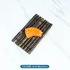 Decoración de Presentación de Comida Japonesa Escalera de Bambú para Sashimi Balsa de Bambú Valla de Bambú Plato Decorativo para Barbacoa Japonesa Presentación de Mariscos