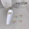 Mini Decorações de Unhas Borboleta Laço de Liga Metálica, Decorações de Unhas 3D Versáteis e Usáveis de Alta Qualidade, Tendência
