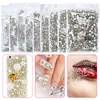 Pedrarias para Unhas Fundo Plano Diamante Super Brilho Diamante Tcheco Austríaco Cor AB Tamanho Misto Strass de Vidro 1440 Joias para Unhas Joias de Diamante