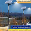 Conjunto Completo de Luminárias Solares para Rua Tubo Quadrado Estilo Engenharia 30W Luminárias Solares para Rua de Construção Municipal