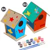 Explosões DIY casa de pássaro de madeira brinquedo ebay Amazon wish comércio exterior Casa de Pássaro crianças pintada grafite gaiola de pássaro