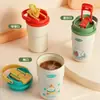 Taza Isotérmica con Asa de Dibujos Animados Muy Atractiva de Acero Inoxidable 316 Taza de Café Portátil para Niños y Estudiantes Vaso de Agua para Exteriores
