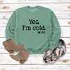 Amazon Cross-Border Outono e Inverno Tops Femininos Comércio Exterior Outono e Inverno Sim Estou com Frio Estampado Casual Solto Moletom