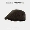 Boné Retro Japonês de Aba Frontal, Boina Bico de Pato Usada ao Contrário para Mulheres, Chapéu Newsboy Simples Versátil para Emagrecer o Rosto, Artista