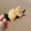 Novo Prendedor de Cabelo de Gancho com Bola de Laço de Tricô para Mulheres, Grampo de Cabelo Traseiro de Outono e Inverno, Prendedor de Tubarão de Alta Qualidade, Acessório de Cabeça