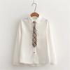 Camisa de Año Nuevo 2024, Traje Estilo Preppy para Estudiantes Hombres y Mujeres, Camisa Larga Holgada Estilo Coreano, Conjunto de Dos Piezas con Chaleco de Punto