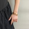 Pulsera Europea y Americana Nueva Larga Hueca de Metal Esmerilado para Mujer Pulsera Simple de Nicho de Alta Gama Pulsera de Personalidad