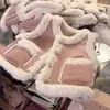 Colete Reversível para Meninas Outono e Inverno Moda Infantil Colete sem Mangas de Caxemira Jaqueta Doce e Cheirosa para Bebê
