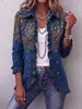 Nueva chaqueta corta de doble botonadura con volantes de estilo europeo y americano para mujer, con estampado de cuadros y leopardo, chaqueta casual ajustada