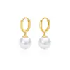 Pendientes de Lujo Accesibles Estilo Ins Diseño de Nicho Clips para Oreja Pendientes de Perla de Gama Alta Pendientes Versátiles Elegantes Venta al por Mayor