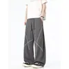 Pantalones Deportivos Finos de Verano para Hombre 2026 Nueva Marca de Moda Diseño Holgado Caída Amplia Pierna Pantalones Casuales Ropa de Hombre