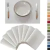 Manteles individuales de tela de poliéster de doble capa estilo ins, manteles individuales simples mezclados, posavasos tejidos de doble cara con aislamiento térmico estilo occidental para hotel