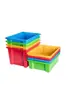 Cesta de Ayuda Didáctica para Jardín de Infancia Cesta de Almacenamiento de Plástico Multicolor Familiar Caja Organizadora de Bloques de Construcción Caja de Almacenamiento Apilable Caja de Almacenamiento de Juguetes