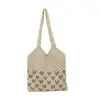 Bolsa de Tote Tejida de Verano para Mujer Pedido Extranjero Nuevo Estilo 2026 Bolso de Hombro Bajo el Brazo Gran Capacidad Bolsa de Playa para Vacaciones en la Costa